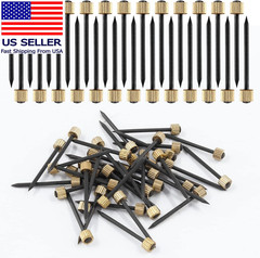 Picture Hanging Nails, Black Steel Nails and Brass Head Frame Hanger Nails 50pcs