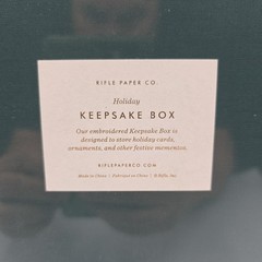 Rifle Paper Co. Embroidered Holiday Christmas Green Keepsake Box Nutcracker New