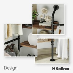 Wall Mounted Closet System Malleable Iron Steel Fittings 85 Inch Height 81 Inch