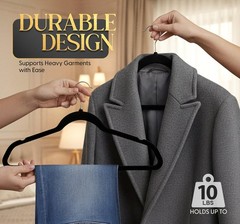 Beddora Velvet Hangers Heavy Duty Non-Slip Space Saving Closet