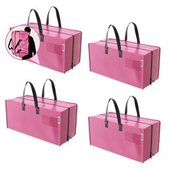 WORKPRO 4PC Heavy-Duty Extra Large Moving Bag Storage Tote w/Zipper Carry Handle