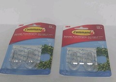 Command Medium-Sized Decorative Hooks Clear 2 Hooks 4 strips Per Pack (2 Packs)