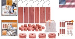 Fresh Cedar Blocks & Sachets Pack for Ultimate Closet Organization – 40 Count