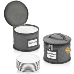 2 Pack 6″ Small Plate Storage Case – China Storage Container – Stackable With…