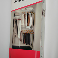 Rubbermaid Wardrobe Organizer 3-5 ft White Wire Closet System Epoxy Coated 5143