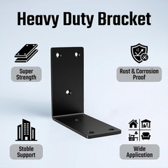 8Packs Metal Corner Brackets,﻿90 Degree Angle Post Bracket-4″X 4″ Large Connecto