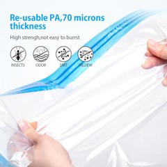 10 x Jumbo Vacuum Storage Bags Travel Space Saver Garment Seal Clothes Hand Pump
