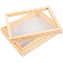 Beige Wood Specimen Box Insect Specimen Storage 1Pack 7.1*5.3*2.2in