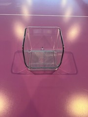One Piece Clear Plastic Stackable Storage Bins Height 4.25 /Length 4.25/4.5 Wide