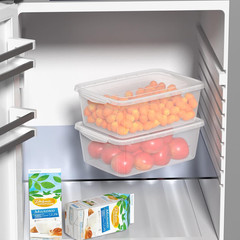 4 Pack Clear Latch Storage Bins, 6.5 Quart Containers with Lids