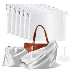 6 Pack Dust Bags for Handbags Silk Cover Bag 19.6 × 15.7 in, White