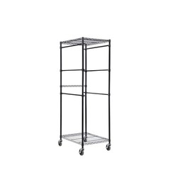 HDX Steel Wire Storage Tote Rack w/Casters for 27 Gal Totes Black 22x69x28.5″