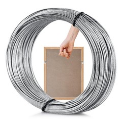 Picture Hanging Wire, 100-Feet Hanging Wire Heavy Stainless Steel line Rope f…
