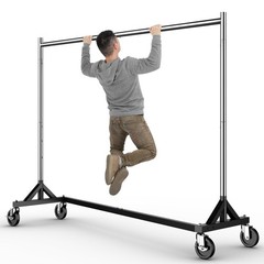 Commercial Z Base Garment Rack Hold 500LBS Heavy Duty Clothing Rack Adjustabl…