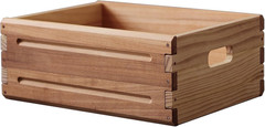 Durable Wooden Storage Bin with Handles – 16″x12″x6.25″ Farmhouse Organizer