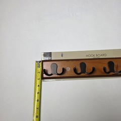 Chapter 16.5-inch Hook Board Antique Walnut 4 Bronze Finish Twin Hooks 4-2069