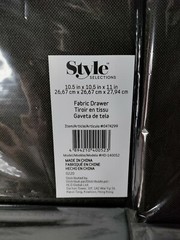 Set Of 6 Style Selections 10.5×10.5×11 inches Fabric Drawer BIN Dark Brown