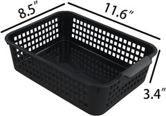 Plastic Desktop Storage Trays Baskets Organization, Set of 6