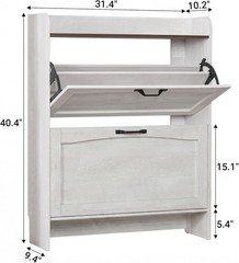 1/2PCS Shoe Cabinet Organizer 2Flip Drawers,Narrow Shoe Rack,for Entryway Closet