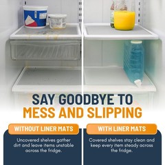Refrigerator Liners for Shelves (8 Pack) 8 Sheets (17.7 x 11.4 Inches), Clear