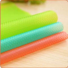 7 PCS Shelf Mats Refrigerator Liners 7 Pack (17.7×11.8), Blue,green,pink