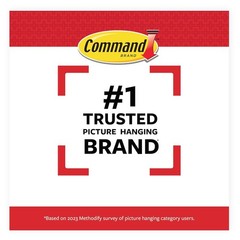 Command Large Picture Hanging Strips, White, Holds up to 16 lbs, 14-Pairs, Easy
