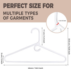 Quality White Plastic Hangers 10 Pack – Super Heavy Duty Multipack for Clothes –