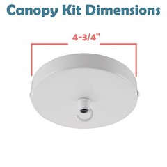 21510-22, Contemporary Chandelier & Light Fixture Canopy Kit w/Collar Hook, M…