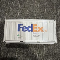 Mini FedEx Shipping Container Iron Storage Box Desktop Organizer