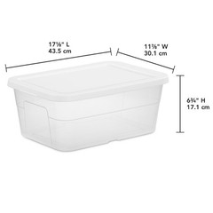 16qt Clear Storage Box with Lid White – Brightroom