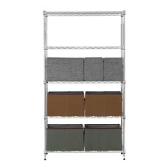 Chrome 5-Tier Steel Shelving (11.8 In. X 33.5 In. X 59 In.)