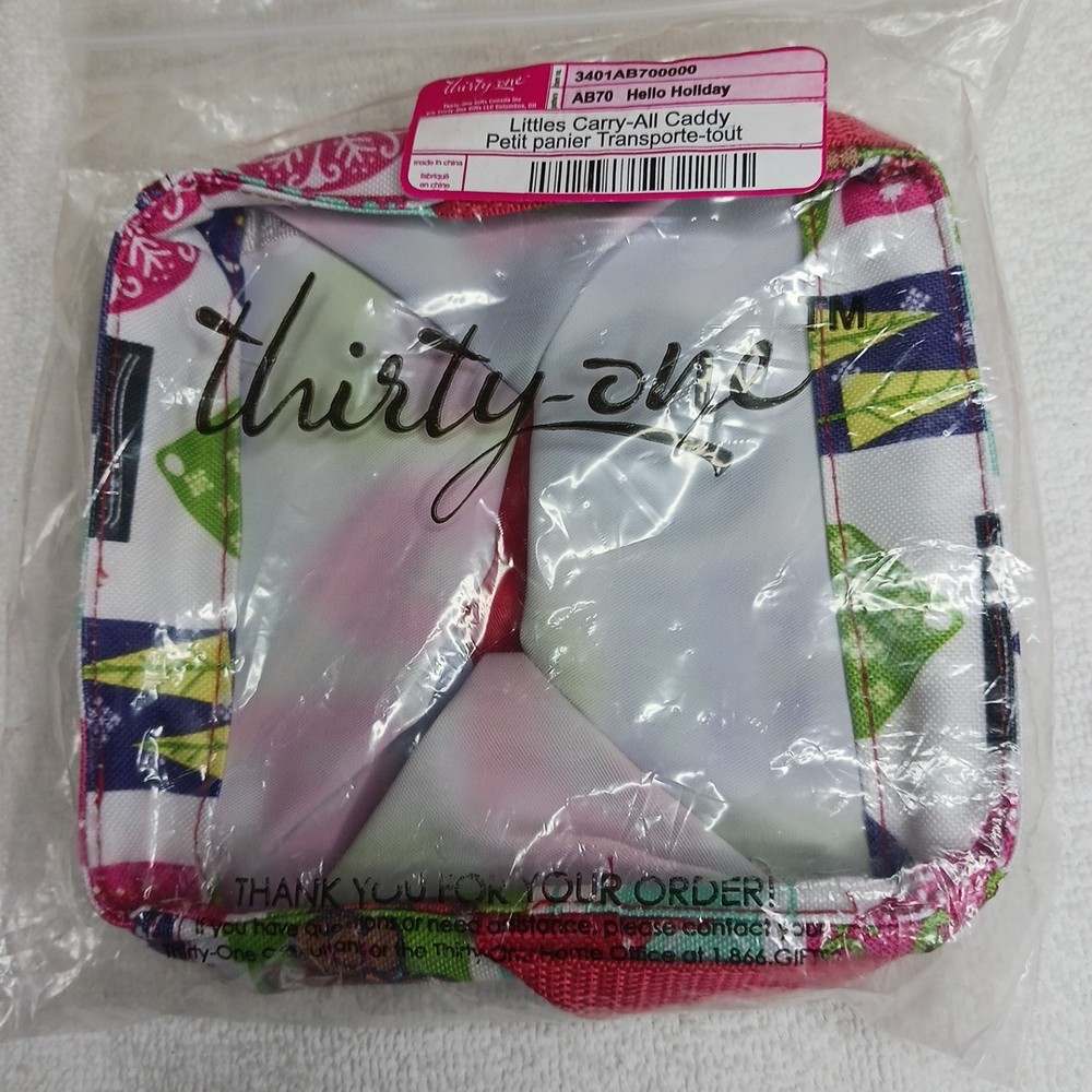 Thirty-One 31 Little Carry All Caddy – Hello Holiday NEW Handle 5.5″