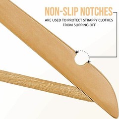 Wooden Hangers Pack of 5 10 20 50 100 Suit Hangers Premium Natural Finish Home