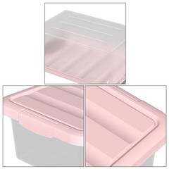 14 Quart Clear Plastic Latching Storage Bin Box Organizer With Lid 2 PCS
