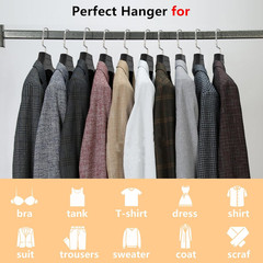 Plastic Extra Wide Suit Hangers, Pack of 15, Width: 17.7″,Notched Shoulders & Me