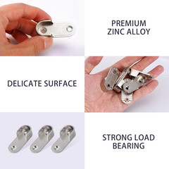 16 PCS Silver Oval Closet Rod End Supports Polished Chrome Finish Closet Rod …