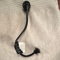 Set of 4 Black Wall Mounted Coat Hooks Glossy Finish Traditional Style