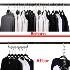 2PC Space Saver Saving Wonder Metal Hanger Clothes Closet Organize Hook Racks