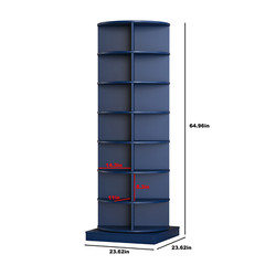 Modern 7 Tier Rotating Shoe Rack Tower 360° Spinning Shoe Display Carousel