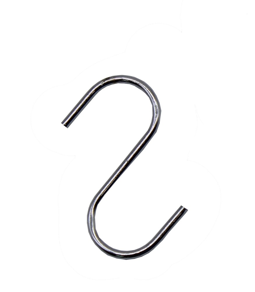 Metal S Hooks Chrome color Small Stainless Steel Hanging S Shaped Hanger 20 Pcs