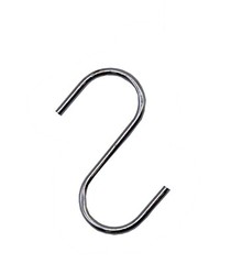 Metal S Hooks Chrome color Small Stainless Steel Hanging S Shaped Hanger 20 Pcs