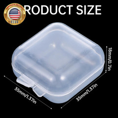 Ear Plug Cases, 10 Pcs Small Plastic Box, 1.8 Mm Thicken Transparent Storage Box