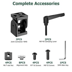 Angle Connector Joint 4040 Nut 8 180° Rotation – Flexible Hinge for Aluminum