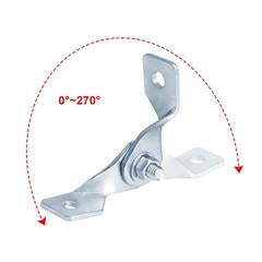 6 PCS Adjustable Hinges For 15/8 Inch Strut Channel 3/16 Inch Thick Kit