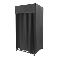 Modern Black Portable Dressing And Movable Fitting Room With 4 Universal Wheels