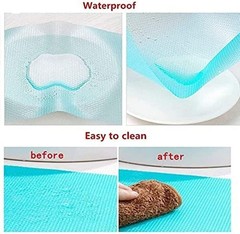 7 PCS Shelf Mats Refrigerator Liners 7 Pack (17.7×11.8), Blue,green,pink
