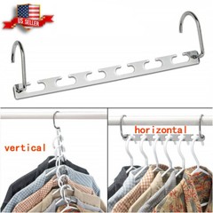 2PC Space Saver Saving Wonder Metal Hanger Clothes Closet Organize Hook Racks