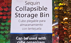 Mainstays Collapsible Fabric Cube Storage Bin (10.5″ x 10.5″) Holiday Christmas