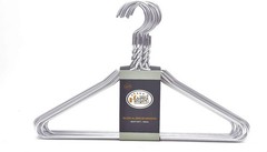 Silver Aluminum Metal Coat Hangers Heavy Duty Suit Hangers 10 Pack (Adult Siz…