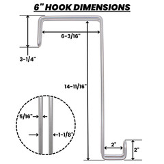 Ladder Pool Pole Rafter Hooks Hangers for 6″ Cinder Concrete Cement Block Walls